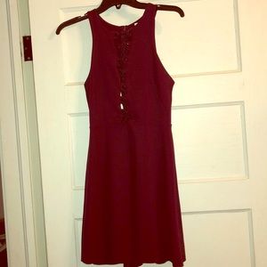 Burgundy Silence + Noise dress